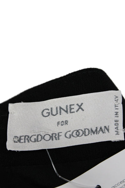 Gunex Women Black Flare Skirt Knee Length Zip Size 6
