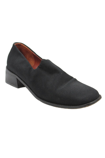 Donald J Pliner Womens Slip On Block Heels Shoes Solid Black Size 7.5M