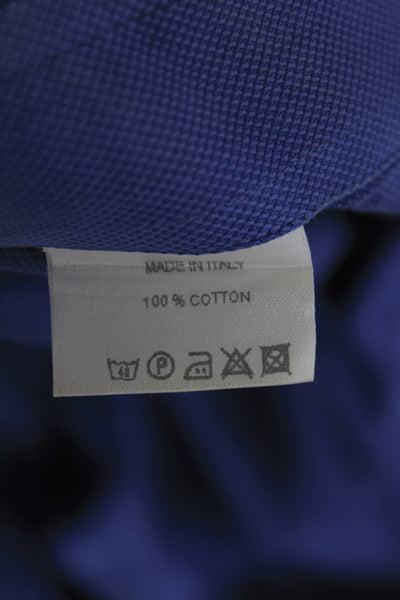 Gucci Mens Blue Dress Shirt 100% Cotton Collared Long Sleeve Size L