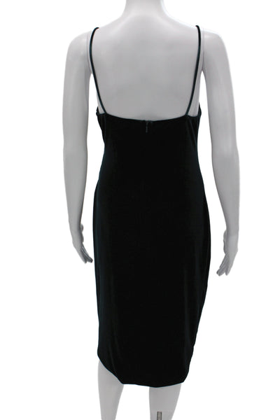 Black Halo Womens Bodycon Green V-Neck Sleeveless Dress 90% Polyamide Size 8