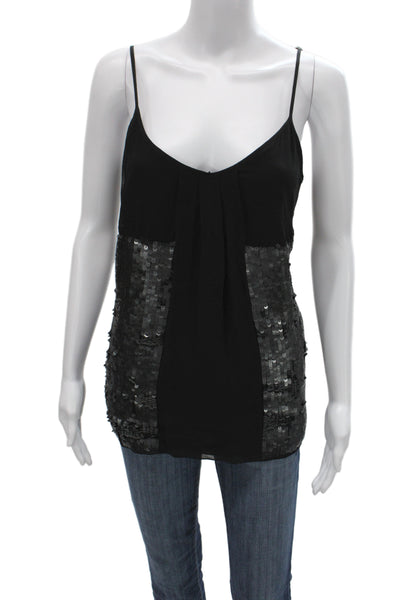 Joie Women Camisole Tank Black Scoop Neck Sleeveless Party Size S