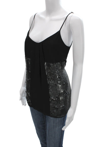 Joie Women Camisole Tank Black Scoop Neck Sleeveless Party Size S