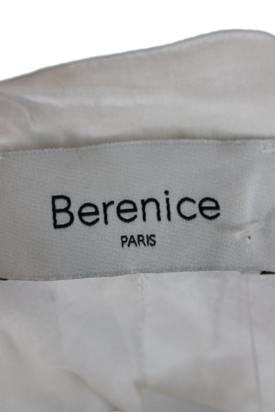 Berenice Womens Basic White Cotton Collared Long Sleeve Blouse Size 1