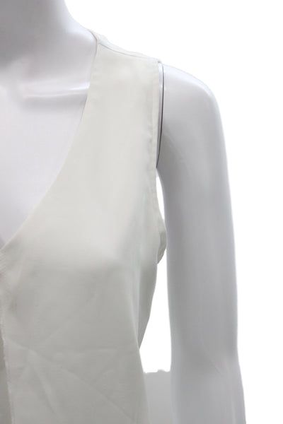 Hyfve Women Camisole Blouse White V-Neck Polyester Sleeveless Size M
