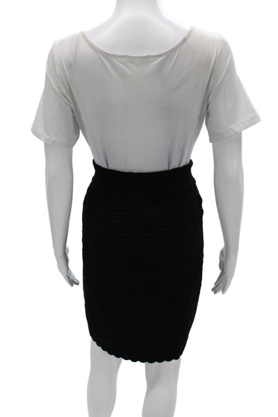 Kerisma Womens Mini Straight Pencil Skirt Black Pull On Size S