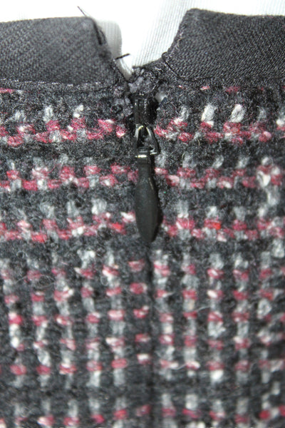 Nanette Lepore Womens Plaid Skirt Suit Black Size 6