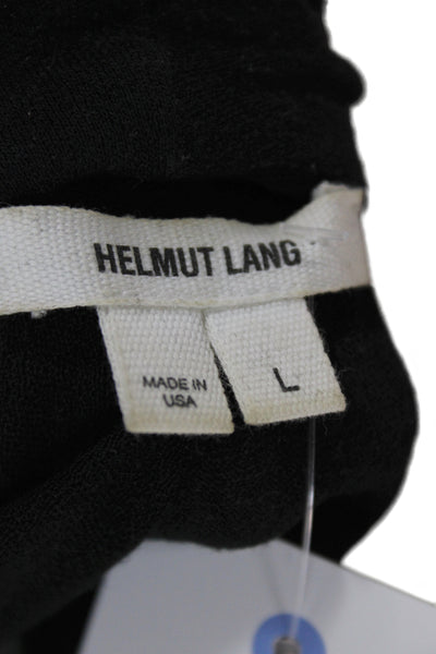 Helmut Lang Women Black Jersey Cowl Neck Sleeveless Tank Size L