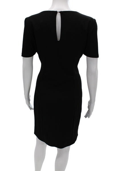 Love Moschino Womens Sheath Mini Dress Black Short Sleeve Polyester Size 8