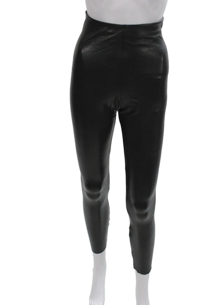 Commando Womens Ankle Leggings Black Solid Size M