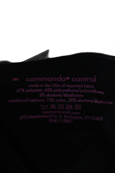 Commando Womens Ankle Leggings Black Solid Size M