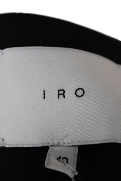 IRO Womens Biker Jacket Gray Wool Zip Size 40