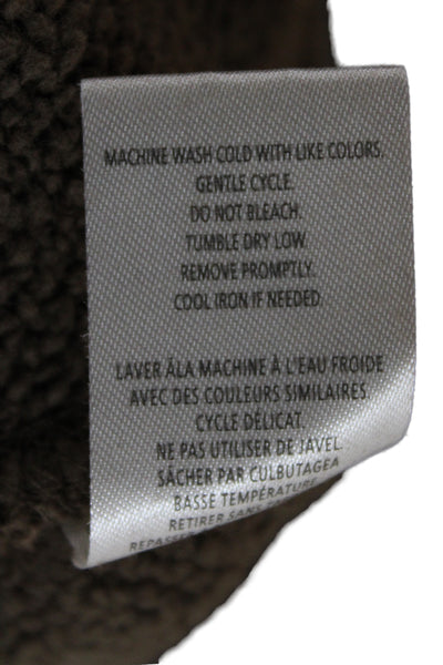 Elwood Women Basic Pullover Sweatshirt Crew Neck Brown Organic Cotton Size S