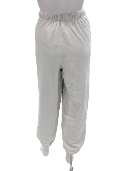 Elwood Women Beige Jogger Pants 100% Organic Cotton Drawstring Size XS