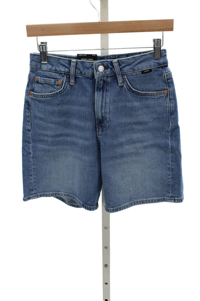 Mavi Womens Bermuda Shorts Blue 50% Organic Cotton Size 24