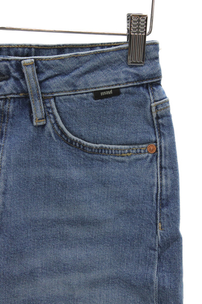 Mavi Womens Bermuda Shorts Blue 50% Organic Cotton Size 24