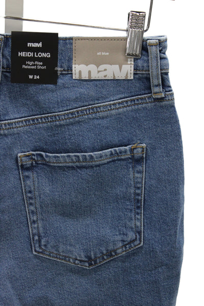 Mavi Womens Bermuda Shorts Blue 50% Organic Cotton Size 24