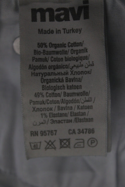 Mavi Womens Bermuda Shorts Blue 50% Organic Cotton Size 24