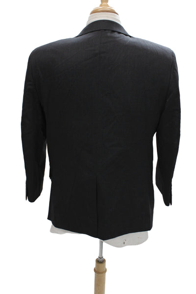 Brooks Brothers Men 2 Piece Wool Gray Suit Jacket Classic Solid Size 42