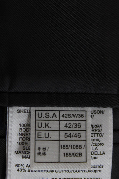 Brooks Brothers Men 2 Piece Wool Gray Suit Jacket Classic Solid Size 42