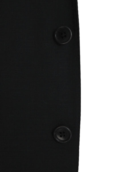Brooks Brothers Men Blazer Black 88% Wool Solid Button Classic Size 44