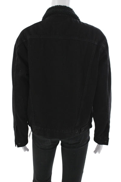Levi Strauss & Co Womens Basic Jacket Black Cotton Long Sleeve Size M