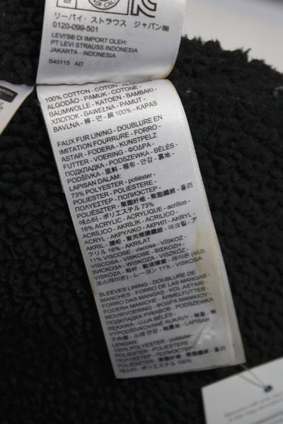 Levi Strauss & Co Womens Basic Jacket Black Cotton Long Sleeve Size M