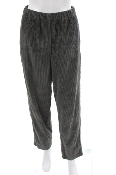 American Vintage Womens Cropped Striped Gray Cotton Pants Size XS