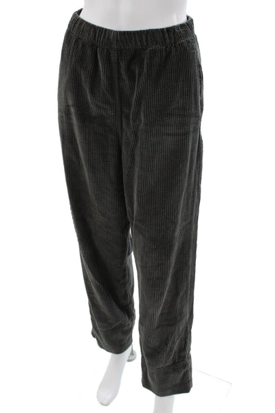 American Vintage Womens Cropped Striped Gray Cotton Pants Size XS