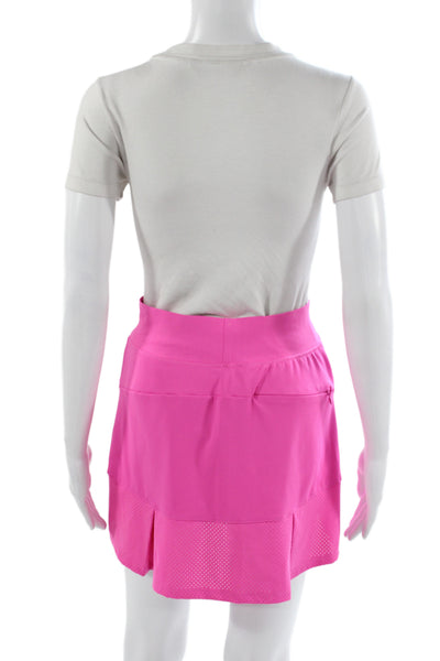 Adidas Womens Athletic Pink Skort Mini Pull On Recycled Polyester Size XS
