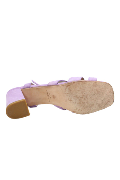 Kate Spade New York Womens Suede Buckle Slingbacks Sandals Lavender Size 39 9