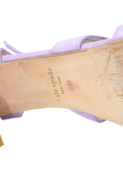 Kate Spade New York Womens Suede Buckle Slingbacks Sandals Lavender Size 39 9