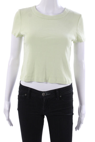 Michael Stars Women Green T-Shirt Short Sleeve Cotton Size One Size