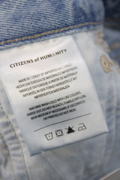 Citizens of Humanity Women Blue Mid Rise Straight Jeans Size 29