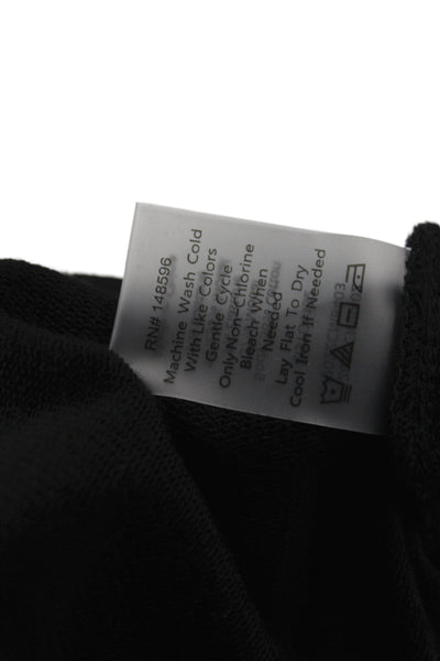 Universal Standard Womens Basic Black Crew Neck Short Sleeve T Shirt Size L