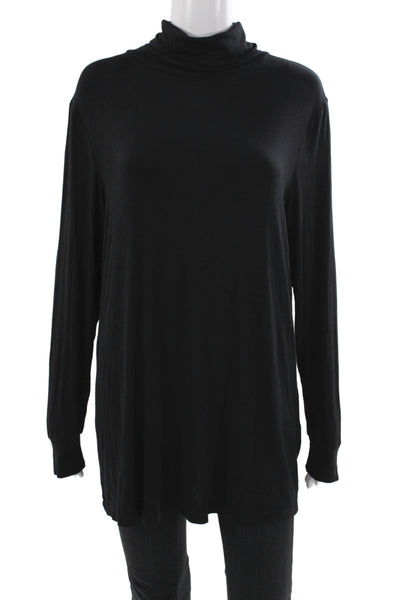 Universal Standard Womens Black Turtleneck Tunic T-Shirt Long Sleeve Size L