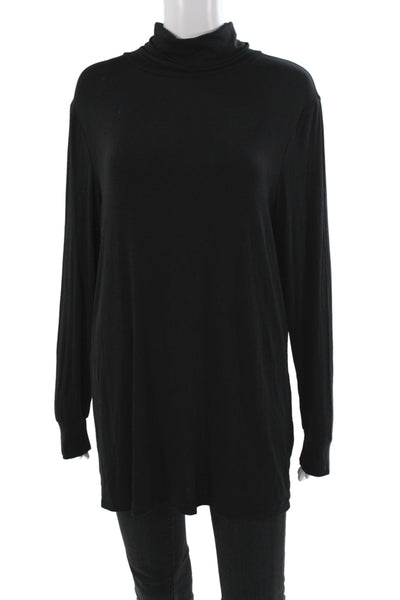 Universal Standard Womens Black Turtleneck Tunic T-Shirt Long Sleeve Size L