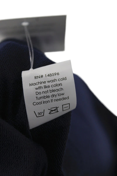 Universal Standard Womens Basic Blue Cotton Collared Short Sleeve Polo Size M