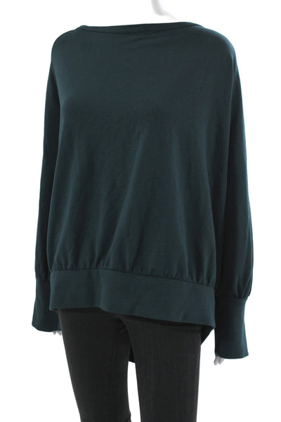 Universal Standard Women Jersey Boat Neck Long Sleeve Green Size L