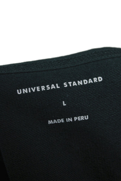 Universal Standard Women Jersey Boat Neck Long Sleeve Green Size L
