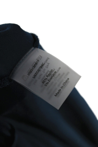 Universal Standard Womens Basic Scoop Neck Blue Short Sleeve T-Shirt Size L