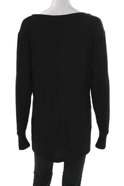 Universal Standard Women Basic Scoop Neck Modal T-Shirt Black Size L