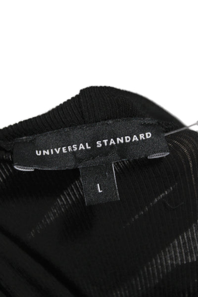 Universal Standard Women Basic Scoop Neck Modal T-Shirt Black Size L