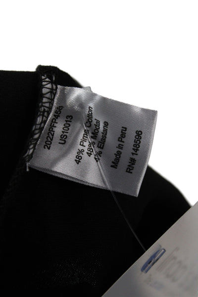 Universal Standard Women Basic Black Scoop Neck Short Sleeve T-Shirt Size L
