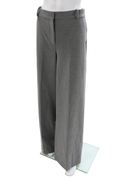 J Crew Womens Dress Pants Gray Button Closure 31 Inseam Size 16