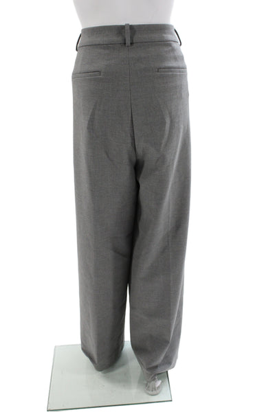 J Crew Womens Dress Pants Gray Button Closure 31 Inseam Size 16