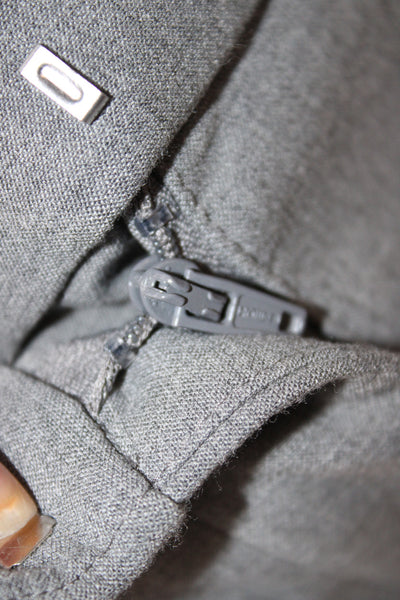 J Crew Womens Dress Pants Gray Button Closure 31 Inseam Size 16