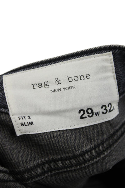 Rag & Bone Mens Straight Jeans Gray Mid Rise 30 Inseam Size 29