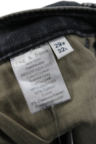 Rag & Bone Mens Straight Jeans Gray Mid Rise 30 Inseam Size 29