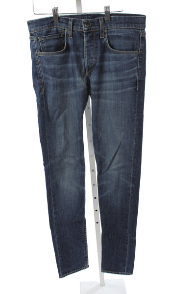 Rag & Bone Mens Skinny Mid Rise Blue Cotton Jeans Size 30