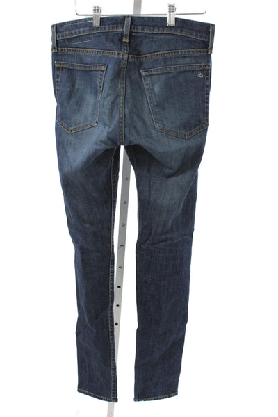 Rag & Bone Mens Skinny Mid Rise Blue Cotton Jeans Size 30